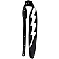 Perri's 3.5" Padded Leather Guitar/Bass Strap Black with White Bolt 41 to 56 in. thumbnail