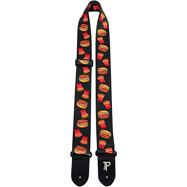 Perri's 2" Kids Polyester Guitar Strap Burger and Fries 34 to 51 in.
