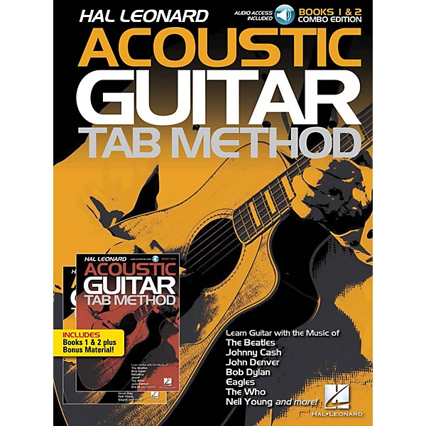 Hal Leonard Hal Leonard Acoustic Guitar Tab Method - Combo Edition Books 1 & 2 with Online Audio, Plus Bonus Material Book...