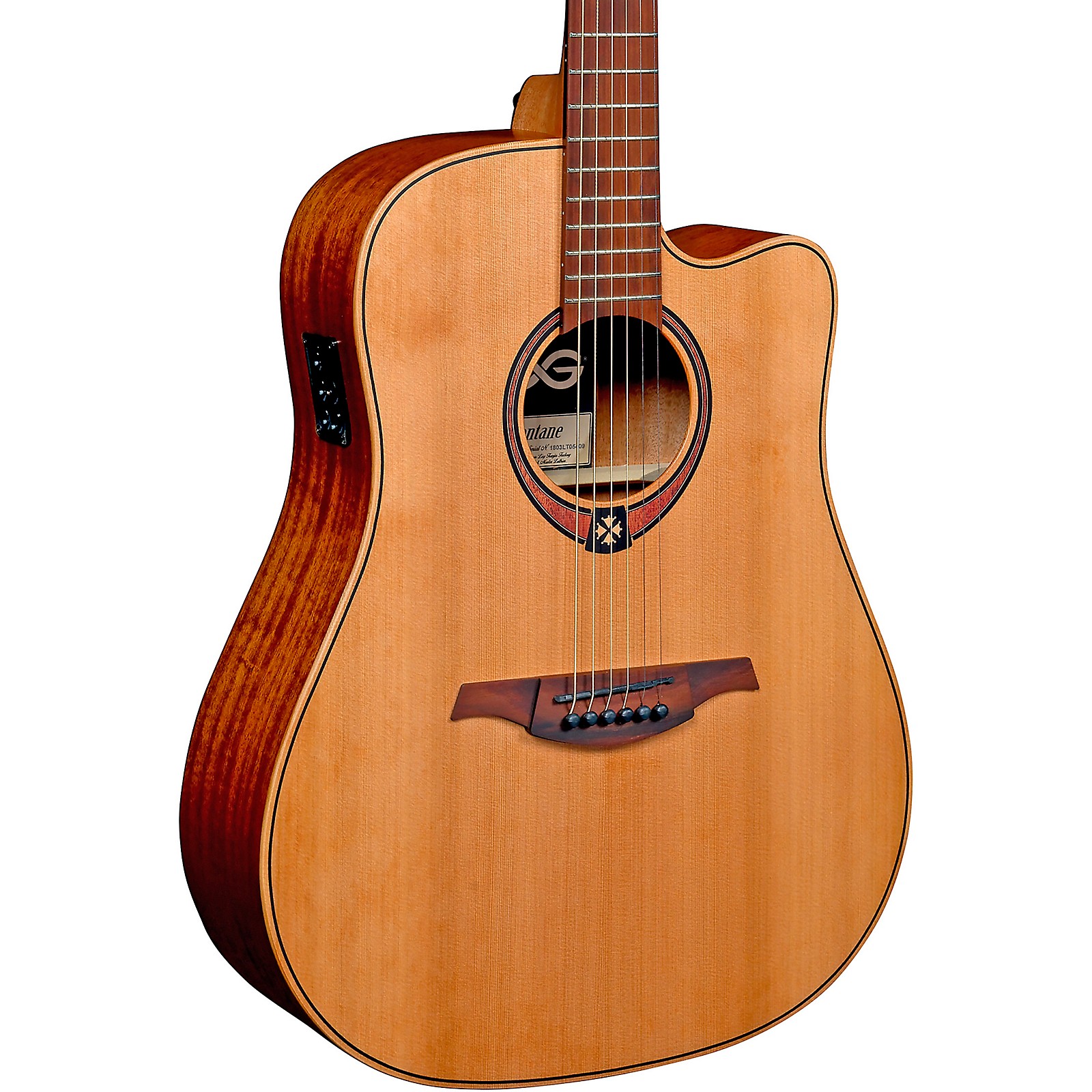 Lag Guitars Tramontane T170DCE Dreadnought Cutaway Acoustic-Electric Guitar  Natural