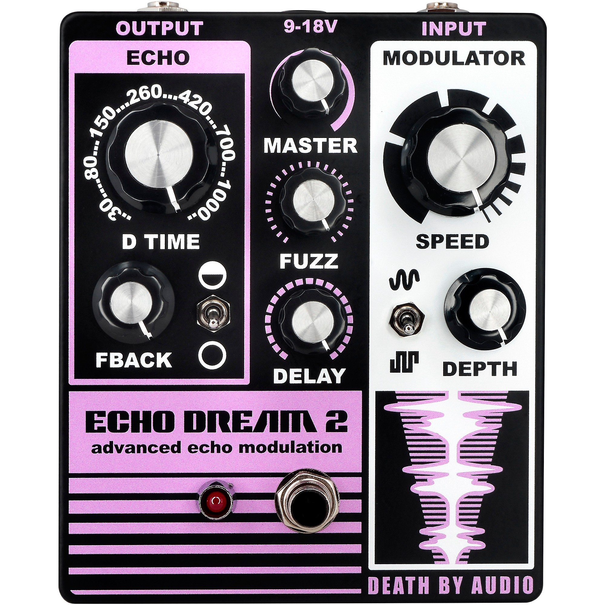 Death By Audio Echo Dream 2 Delay Effects Pedal Purple | Guitar Center