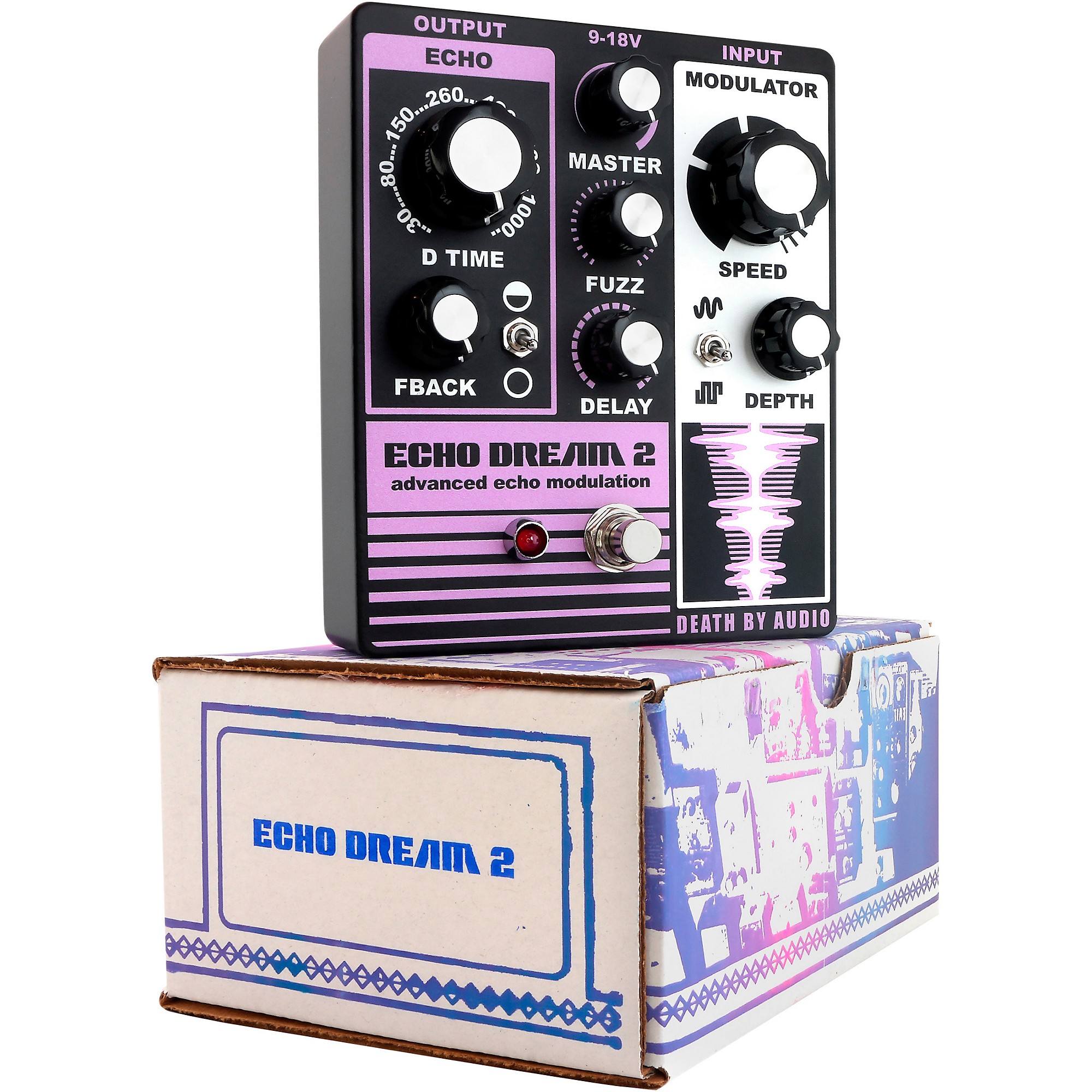 Death By Audio Echo Dream 2 Delay Effects Pedal Purple | Guitar Center