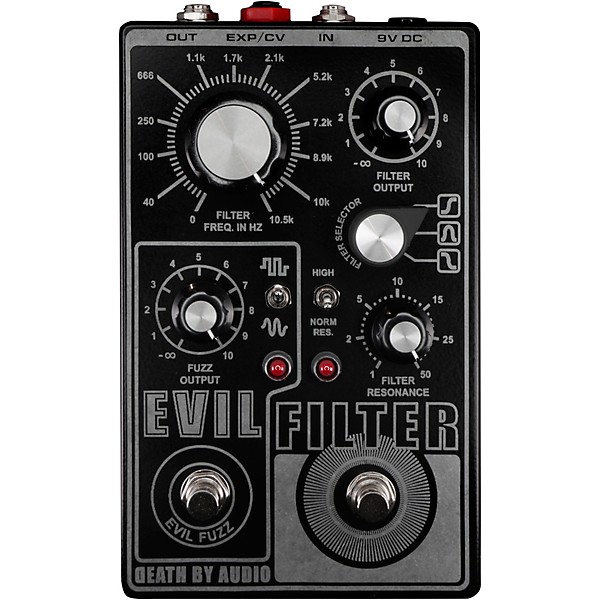 Open Box Death By Audio Evil Filter Hyper Resonant Multi Mode Filter/Fuzz Pedal Level 1 Black