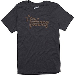 Gibson Star Logo T-Shirt X Large Charcoal Gibson Star Logo T-Shirt Large Charcoal