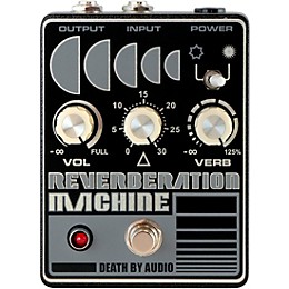 Death By Audio Reverberation Machine Reverb Effects Pedal Silver on Black