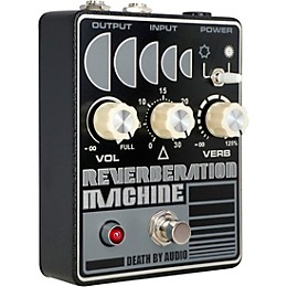 Death By Audio Reverberation Machine Reverb Effects Pedal Silver on Black