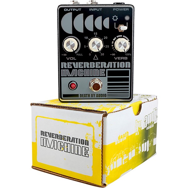 Death By Audio Reverberation Machine Reverb Effects Pedal Silver on Black