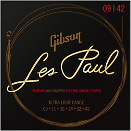 Gibson Les Paul Premium Electric Guitar Strings .010-.046 ... Gibson Les Paul Premium Electric Guitar Strings .009-.042 Light