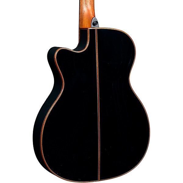 Lag Guitars Tramontane T118ASCE-BLK Auditorium Slim Cutaway Acoustic-Electric Guitar Black