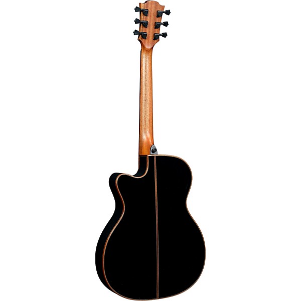 Lag Guitars Tramontane T118ASCE-BLK Auditorium Slim Cutaway Acoustic-Electric Guitar Black