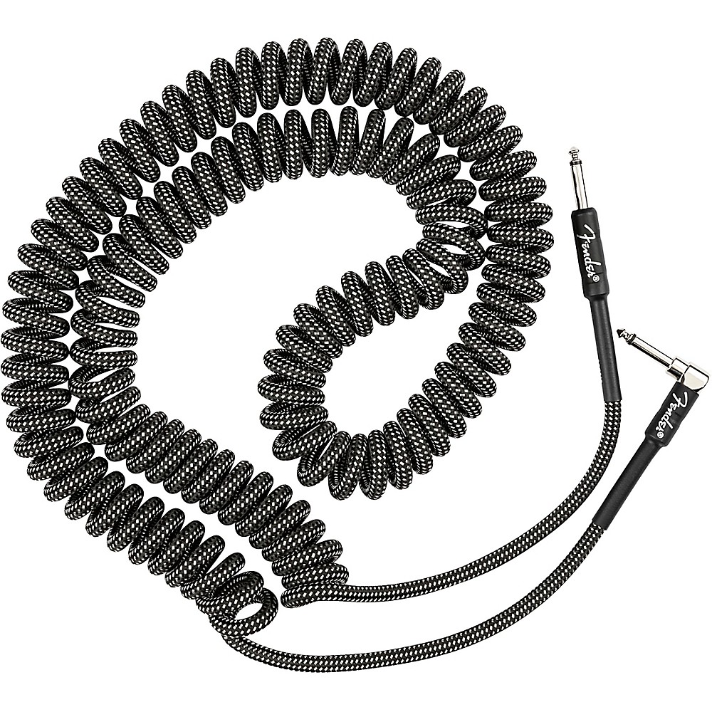 Fender Professional Series Straight to Angled Coil Cable 30 ft. Gray Tweed