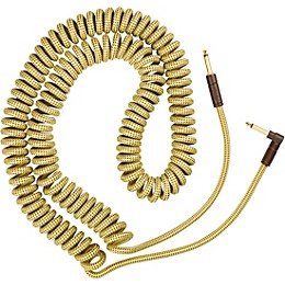 Fender Deluxe Series Straight to Angled Coiled Cable 30 ft. Tweed