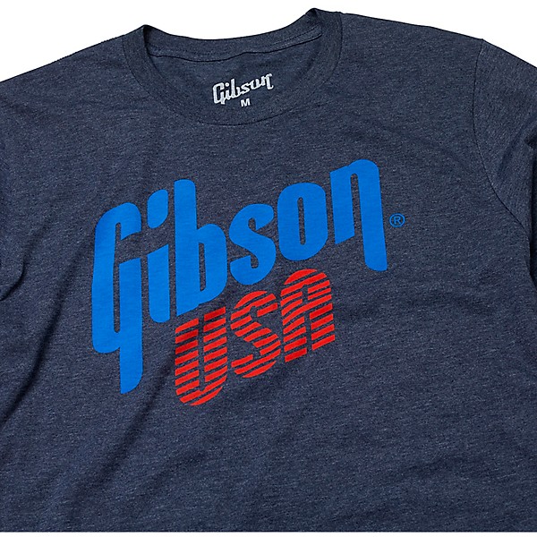 Gibson Gibson USA T-Shirt Small Blue
