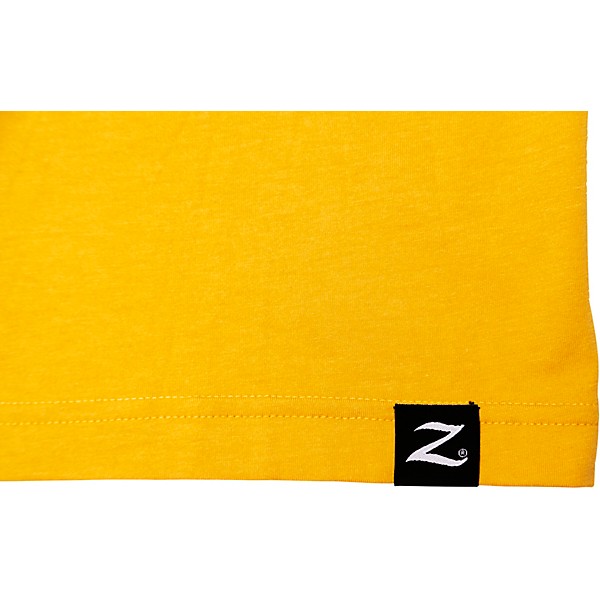 Zildjian Mens Classic Logo Tee Shirt Small Gold
