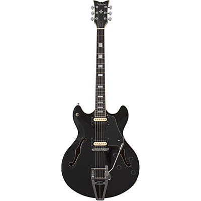 Schecter Guitar Research Corsair Semi-Hollow Electric Guitar Gloss Black for sale