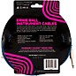 Ernie Ball 20' Braided Straight Angle Instrument Cable 20 ft. Black/Blue