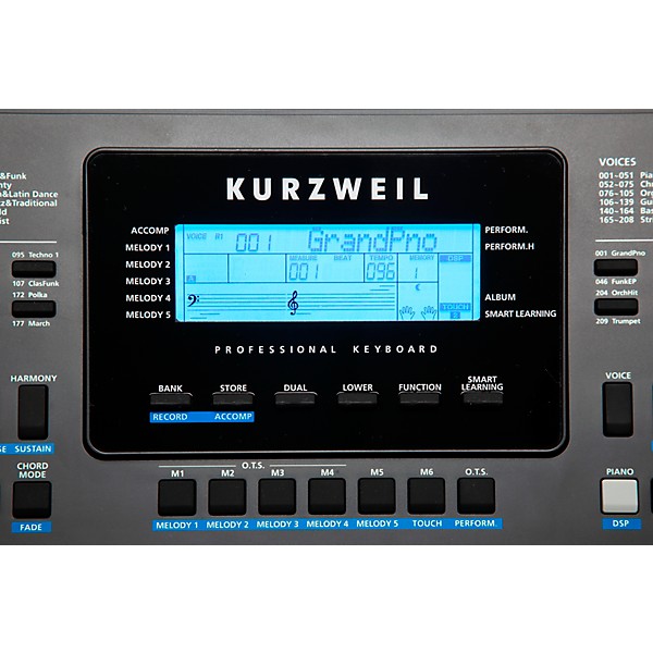 Kurzweil Home KP150 Portable Arranger Keyboard Black 61 Key