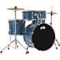 PDP by DW Encore Complete 5-Piece Drum Set With Chrome Hardware and Cymbals Azure Blue thumbnail