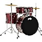 PDP by DW Encore Complete 5-Piece Drum Set With Chrome Hardware and Cymbals Ruby Red thumbnail