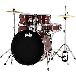 PDP by DW Encore Complete 5-Piece Drum Set With Hardware & Cymbals Ruby Red