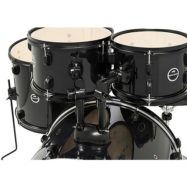 PDP by DW Encore Complete 5-Piece Drum Set With Chrome Hardware and Cymbals Black Onyx