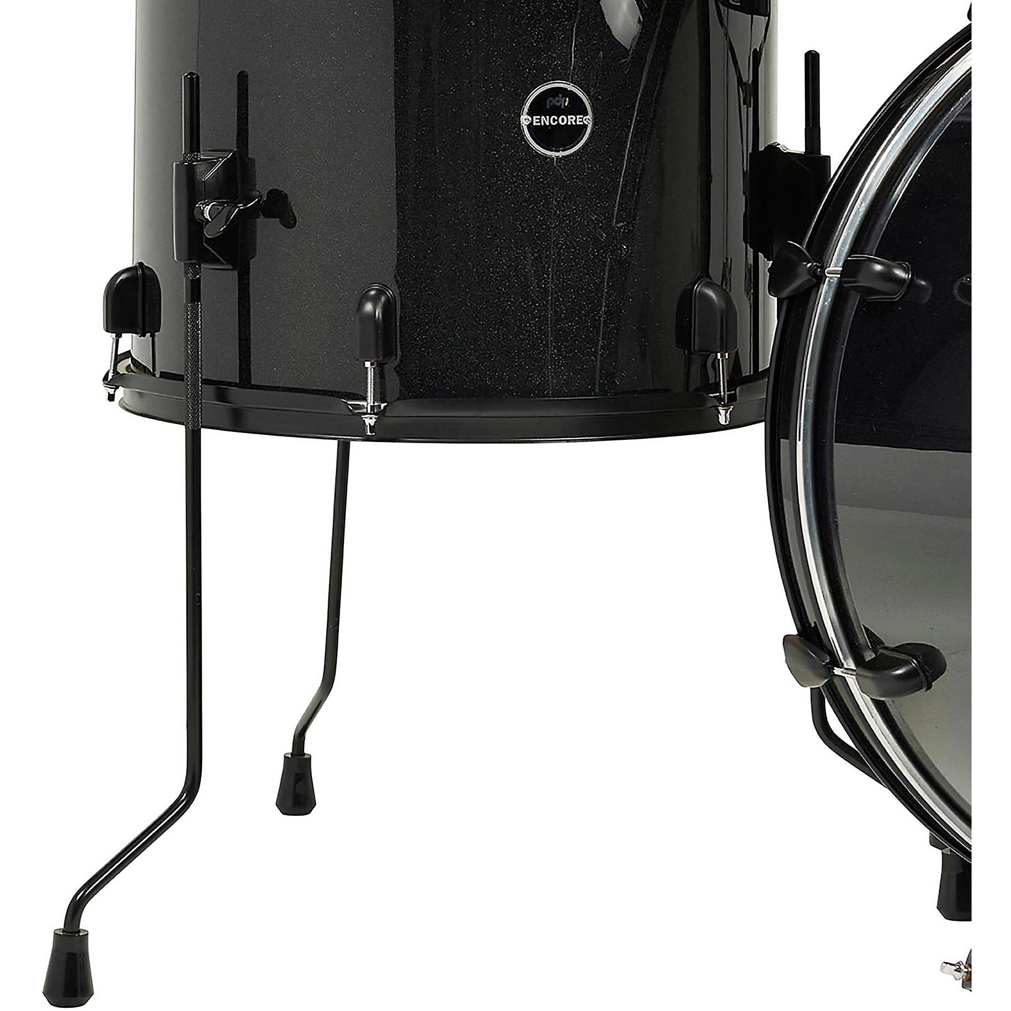PDP by DW Encore Complete 5-Piece Drum Set with Chrome Hardware and Cymbals Black Onyx