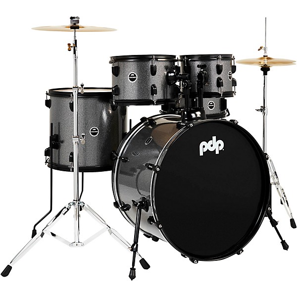 PDP by DW Encore Complete 5-Piece Drum Set With Hardware & Cymbals Mercury Sparkle