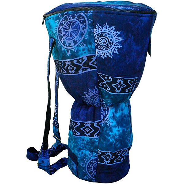 X8 Drums Celestial Blue Djembe Backpack Bag 10 in.