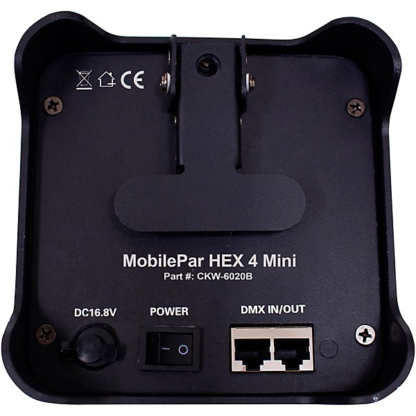 Open Box ColorKey CKW-6020B MobilePar Mini Hex 4 Wireless DMX Battery-Powered RGBAW+UV LED Lighting with Remote Level 1