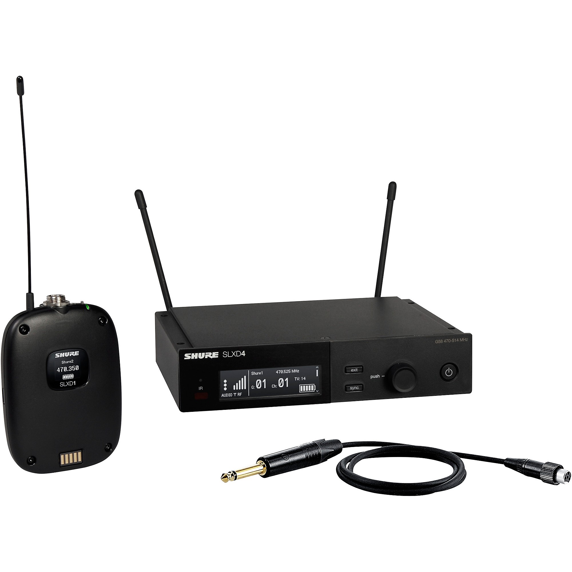 Shure SLXD14 Combo System With SLXD1 Bodypack & SLXD4 Receiver