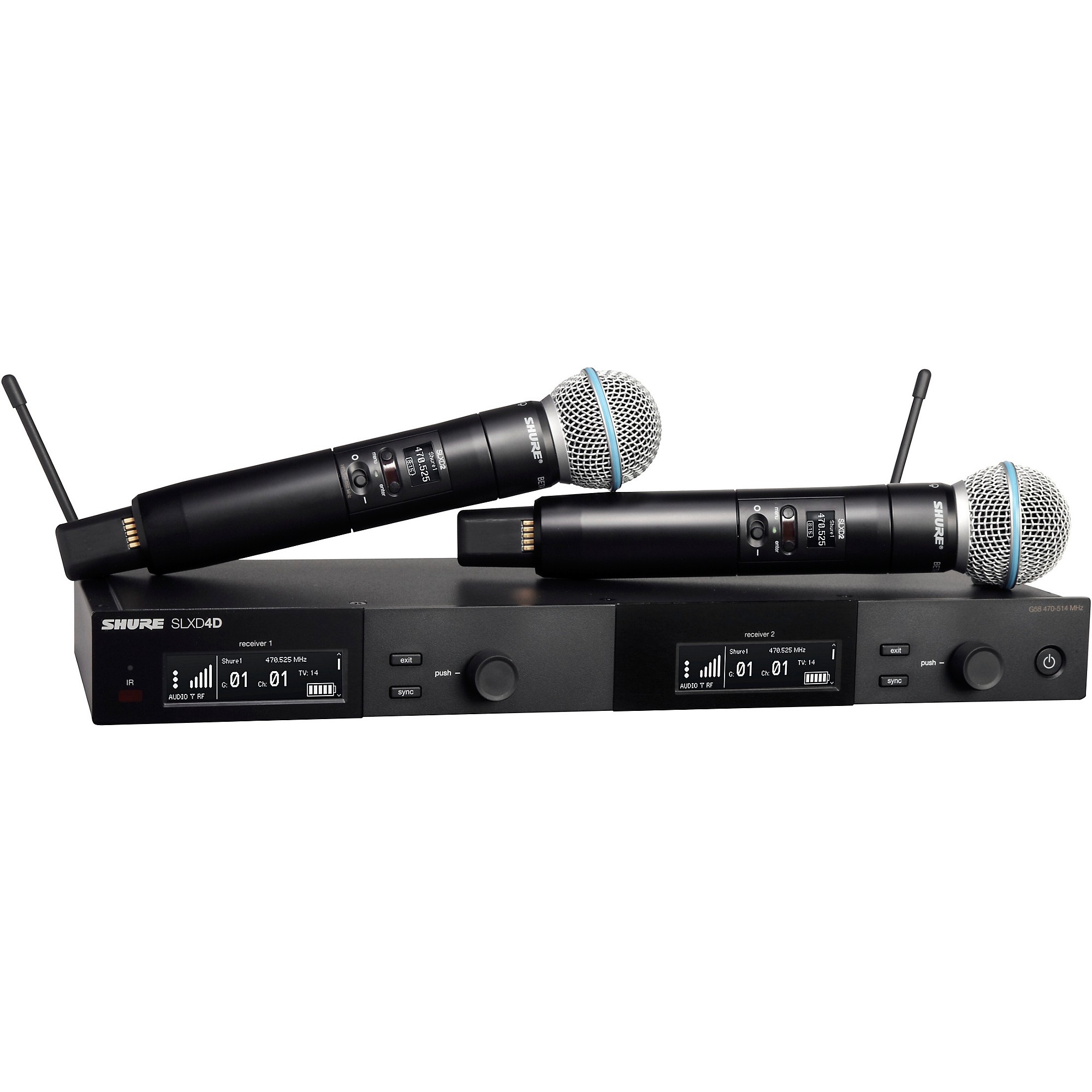 Shure SLXD24D/B58 Dual Wireless Vocal Microphone System With