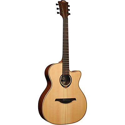 Lag Guitars Tramontane T70ace Auditorium Cutaway Acoustic-Electric Guitar Satin Natural for sale
