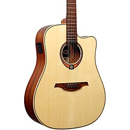 Lag Guitars T88DCE Tramontane Dreadnought Cutaway Acoustic-Electric Guitar High Gloss Natural