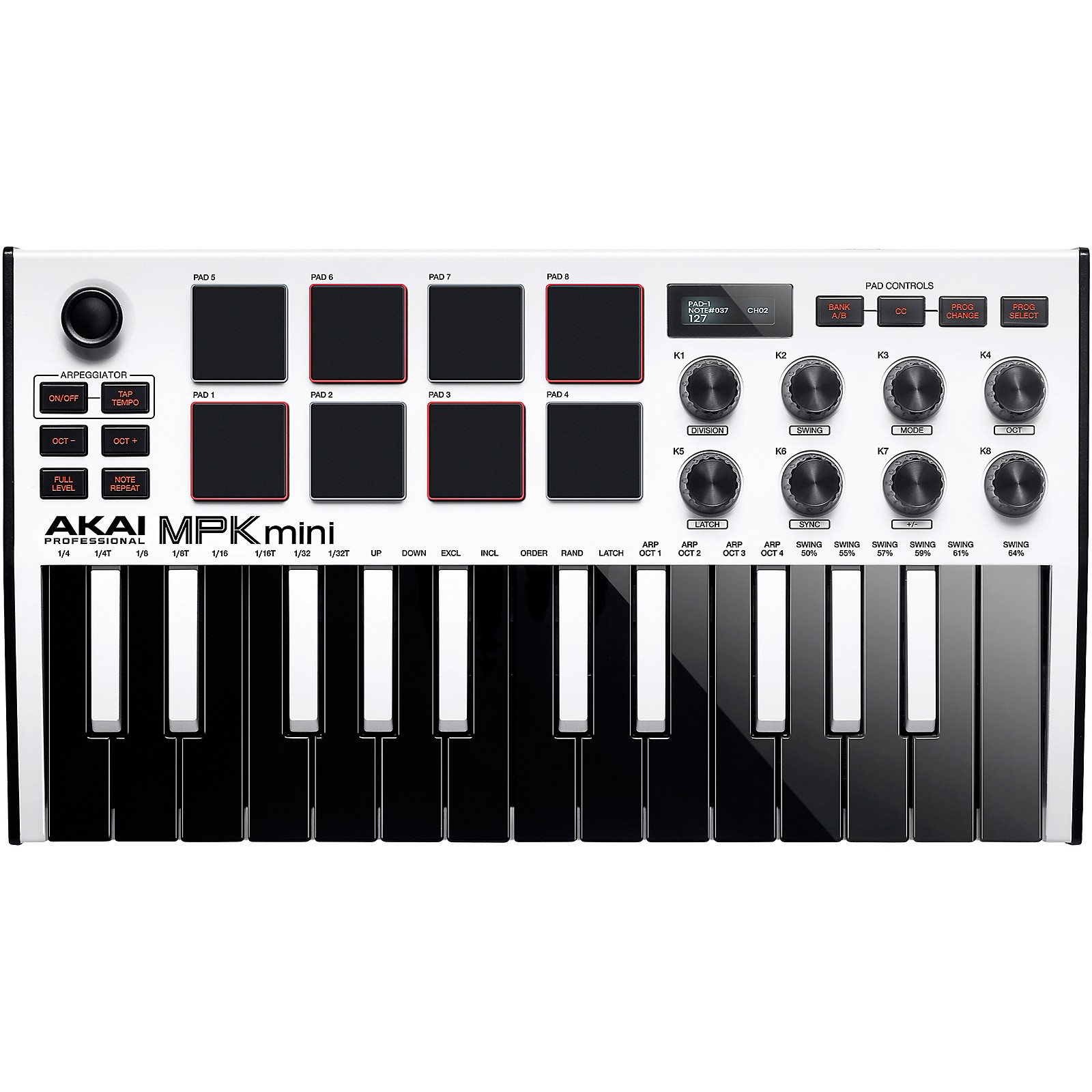 Akai Professional MPK mini mk3 Keyboard Controller White | Guitar 