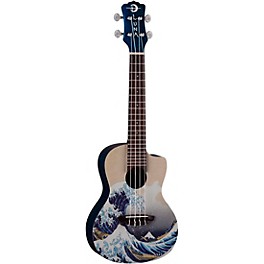 Luna Great Wave Concert Ukulele Satin Natural