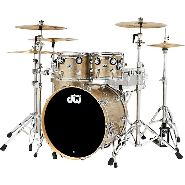 DW Collectors Series 4-Piece SSC Maple Shell Pack With Chrome Hardware Nickel Sparkle Glass