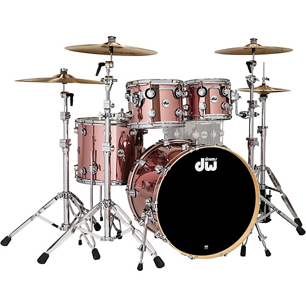 DW Collectors Series 4-Piece SSC Maple Shell Pack With Chrome Hardware Rose Copper