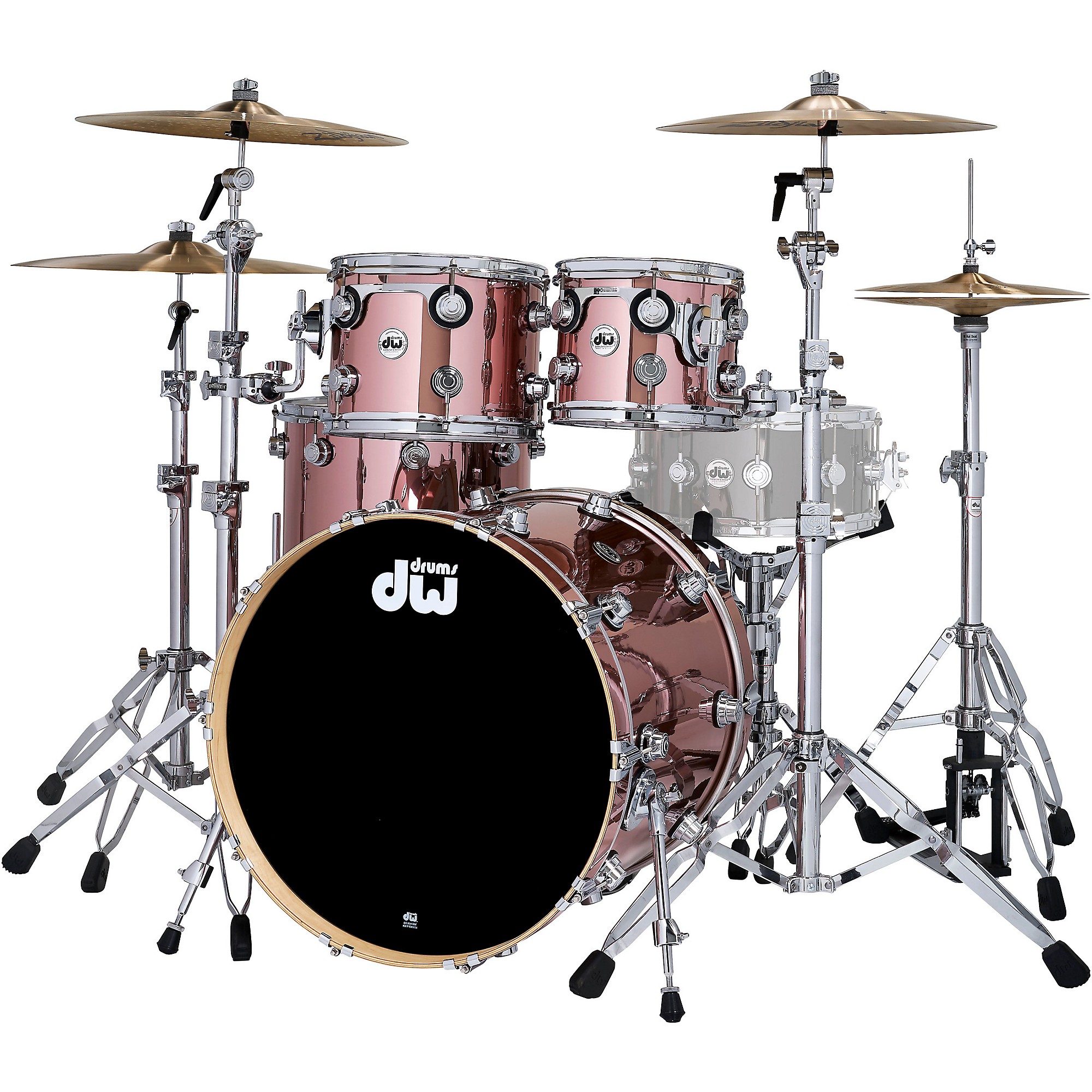 DW Collector's 4pc Maple SSC Kit - Stainless Steel Lacquer 12/14/16/24  (1267668)