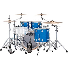 DW Collectors Series 4-Piece SSC Maple Shell Pack With Chrome Hardware Blue Glass