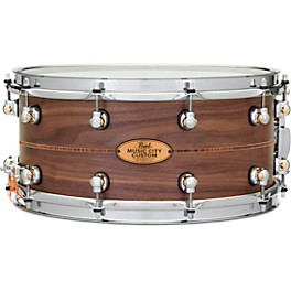 Pearl Music City Custom Solid She... Pearl Music City Custom Solid Shell Snare Walnut with Kingwood Center Inlay 14 x 6.5 in.