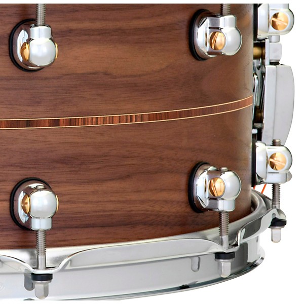 Pearl Music City Custom Solid Shell Snare Walnut with Kingwood Center Inlay 14 x 6.5 in.