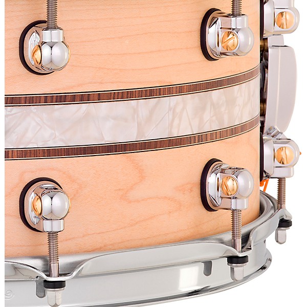 Pearl Music City Custom Solid Shell Snare Maple with Kingwood Royal Inlay 14 x 6.5 in.