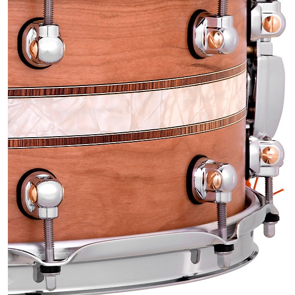 Pearl Music City Custom Solid Shell Snare Cherry with Kingwood Royal Inlay 14 x 6.5 in.