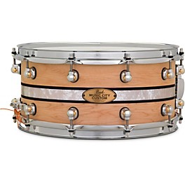 Pearl Music City Custom Solid Shell Snare Maple with DuoBand Ebony Marine Inlay 14 x 6.5 in.