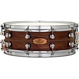 Pearl Music City Custom Solid Shell Snare Walnut with Boxwood-Rose Inlay 14 x 5 in.