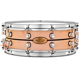 Pearl Music City Custom Solid Shell Snare Maple with Ebony Inlay 14 x 5 in.