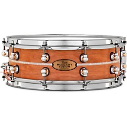 Pearl Music City Custom Solid Shell Snare Cherry with Nicotine Marine Inlay 14 x 5 in.