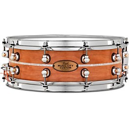 Pearl Music City Custom Solid Shell Snare Cherry with Nicotine Marine Inlay 14 x 5 in.