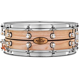 Pearl Music City Custom Solid Shell Snare Ash with Ebony Inlay 14 x 5 in.