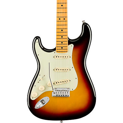 Fender American Ultra Stratocaster Maple Fingerboard Left-Handed Electric Guitar Ultraburst for sale